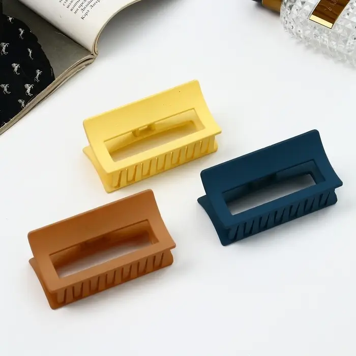 Крабик для волос &laquo;Леона&raquo;, прямой классика матовый, 8.5 см, МИКС