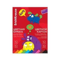 Набор для дет.твор-ва А4, 20л ErichKrause Jolly Friends, на клею, 10л цв,бум, 10л цв.картон