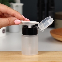 Флакон с помпой, 75 мл, цвет чёрный/прозрачный Флакон с помпой, 75 мл, цвет чёрный/прозрачный