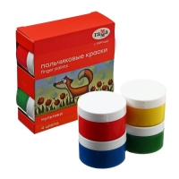 Краски пальчиковые 4 цвета, 50 мл "Мультики" Краски пальчиковые 4 цвета, 50 мл "Мультики"