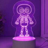 Светильник "Скелетик" LED RGB от сети RISALUX 9,5х8,5х14,8 см Светильник "Скелетик" LED RGB от сети RISALUX 9,5х8,5х14,8 см