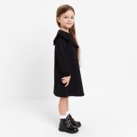 Платье с рюшей KAFTAN "Basic line" р.30 (98-104), черный Платье с рюшей KAFTAN "Basic line" р.30 (98-104), черный