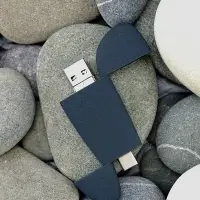 Флешка Pebble Universal, USB 3.0, серо-синяя, 32 Гб