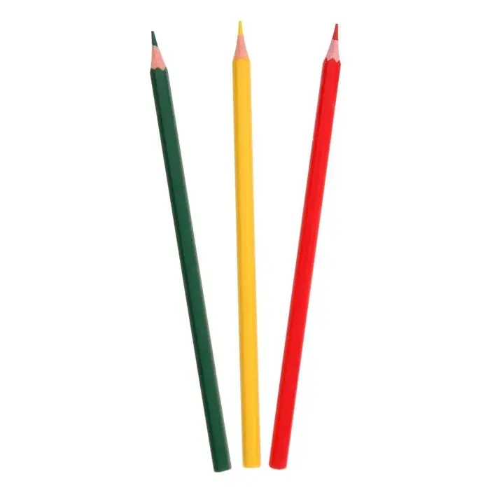 Карандаши цветные 6 цветов Calligrata, ЭКОНОМ, заточенные, шестигранные, пластиковые, картонная упаковка, европодвес