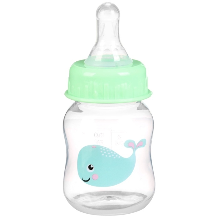 Бутылочка для кормления, 60 мл, +3 мес., цвет МИКС (фасовка по 3шт)