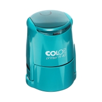 Оснастка для круглой печати автоматическая COLOP Printer R40, диаметр 41.5 мм, с крышкой, корпус бирюзовый