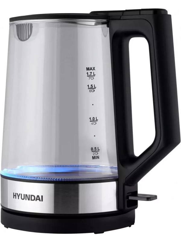 Чайник HYK-G8808 1.7л. 2200Вт черный серебристый
