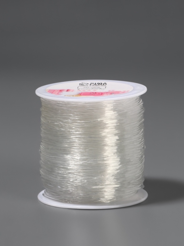 Нить для плетения 100±1м d1мм эластичная силикон прозрачный АУ Нить для плетения 100±1м d1мм эластичная силикон прозрачный АУ