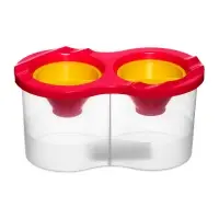 Стакан-непроливайка двойной с заглушкой 300 мл, Calligrata, микс