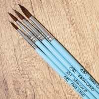 Кисть для рисования набор 4 шт. пони круглые &laquo;Ван Гог&raquo; № 2, 4, 6, 8