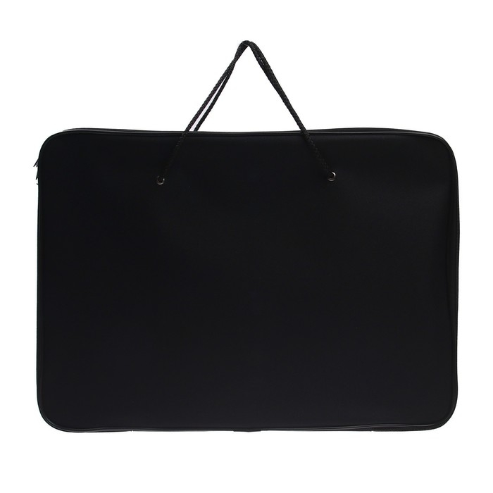 Папка для чертежей и рисунков А3, 470 х 340 х 20 мм с ручками, текстильная, внутренний карман Папка для чертежей и рисунков А3, 470 х 340 х 20 мм с ручками, текстильная, внутренний карман "Творчество" чёрная