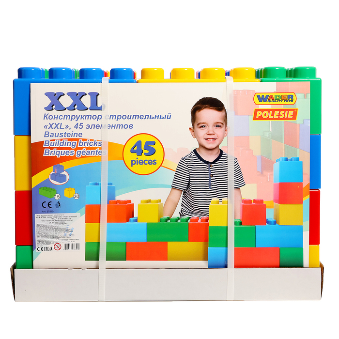 Конструктор строительный XXL, 45 деталей Конструктор строительный XXL, 45 деталей