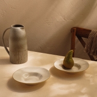 Набор тарелок для пасты SL Home &laquo;Леггеро&raquo;, 160 мл, d=21 см, цвет бежевый