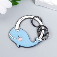 Брелок-ключница металл "Китёнок пускает фонтан" 4,1х4,5 см Брелок-ключница металл "Китёнок пускает фонтан" 4,1х4,5 см