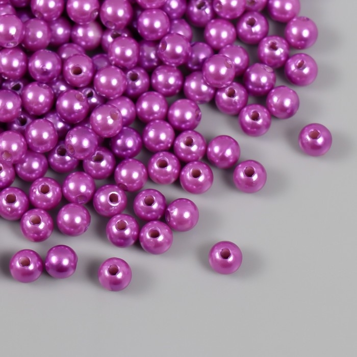 Набор бусин Набор бусин "Жемчуг" d 6 мм, 250 гр, сиреневый
