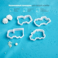 Набор форм для печенья Доляна &laquo;Грузовой транспорт&raquo;, 8 предметов, цвет белый
