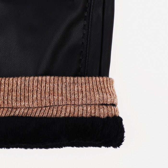 Перчатки мужские, безразмерные, без утеплителя, цвет чёрный Перчатки мужские, безразмерные, без утеплителя, цвет чёрный