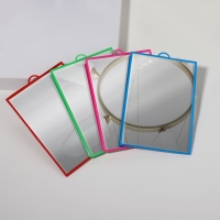 Зеркало настольное - подвесное, зеркальная поверхность 11 &times; 16 см, цвет МИКС