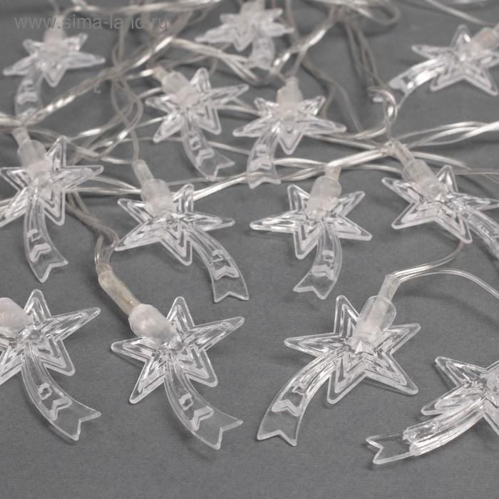 Гирлянда &laquo;Нить&raquo; 5 м с насадками &laquo;Комета&raquo;, IP20, прозрачная нить, 20 LED, свечение мульти (RG/RB), мигание, 220 В