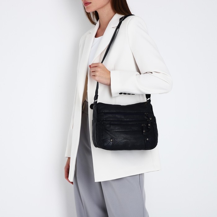 Сумка-мешок на молнии, цвет синий Сумка-мешок на молнии, цвет синий