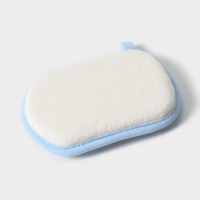 Мочалка детская для купания Доляна &laquo;Енот&raquo;, детская, 12&times;8 см, голубая