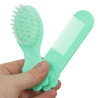 Набор для ухода за волосами: расческа и щетка &laquo;Цветочек&raquo;,  цвет бирюзовый