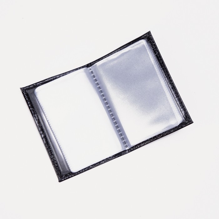 Визитница на 18 карт, цвет чёрный