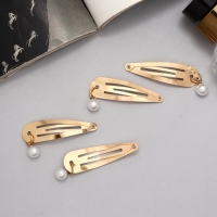 Невидимка для волос "Офелия" (набор 4 шт) бусинка, 4,5 см, золото Невидимка для волос "Офелия" (набор 4 шт) бусинка, 4,5 см, золото