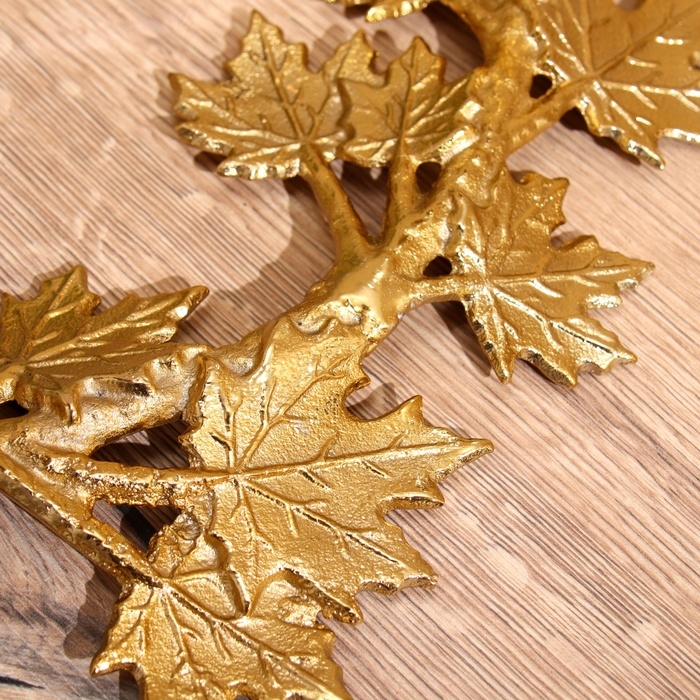 Подсвечник на 4 свечи Подсвечник на 4 свечи "Кленовые листья" алюминий 46х46х18 см