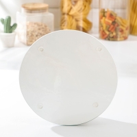 Доска разделочная стеклянная Доляна &laquo;Голубой Агат&raquo;, d=20 см, цвет синий