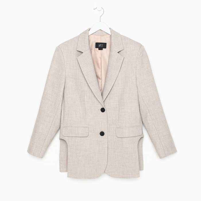 Пиджак женский с боковыми разрезами MIST размер 40-42, цвет бежевый Пиджак женский с боковыми разрезами MIST размер 40-42, цвет бежевый