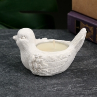 Подсвечник "Птичка" перламутр, 8х5,5х4,5см