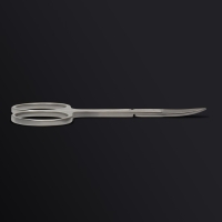 Ножницы маникюрные &laquo;Premium&raquo;, загнутые, узкие, 9 см, на блистере, цвет серебристый