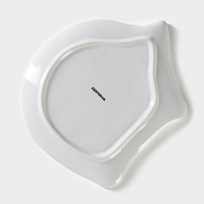 Блюдо сервировочное Доляна &laquo;Ёжик в золотом&raquo;, 20&times;17 см, цвет белый