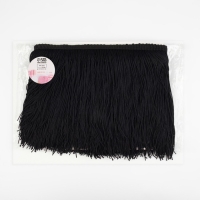 Тесьма декоративная «Бахрома», 150 мм, 5 ± 0,5 м, цвет чёрный Тесьма декоративная «Бахрома», 150 мм, 5 ± 0,5 м, цвет чёрный