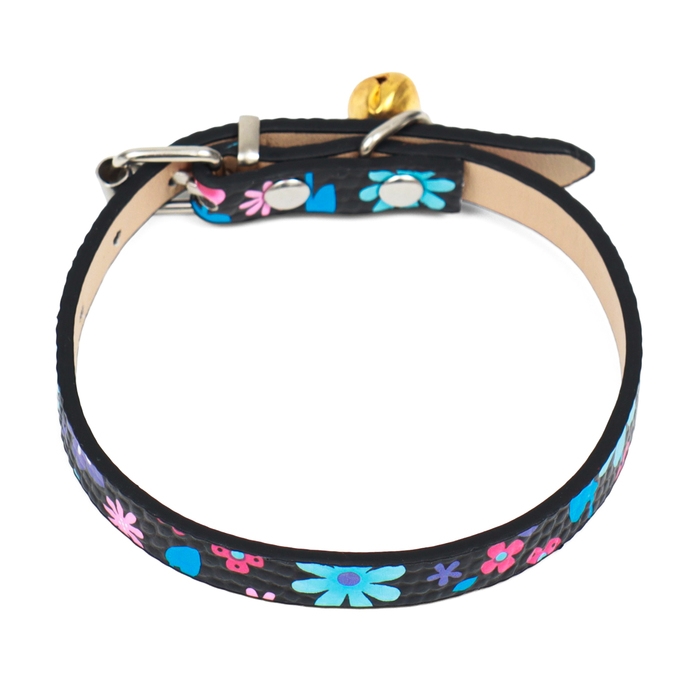 Ошейник рельефный с цветочным принтом, 30 х 1 см, микс цветов
