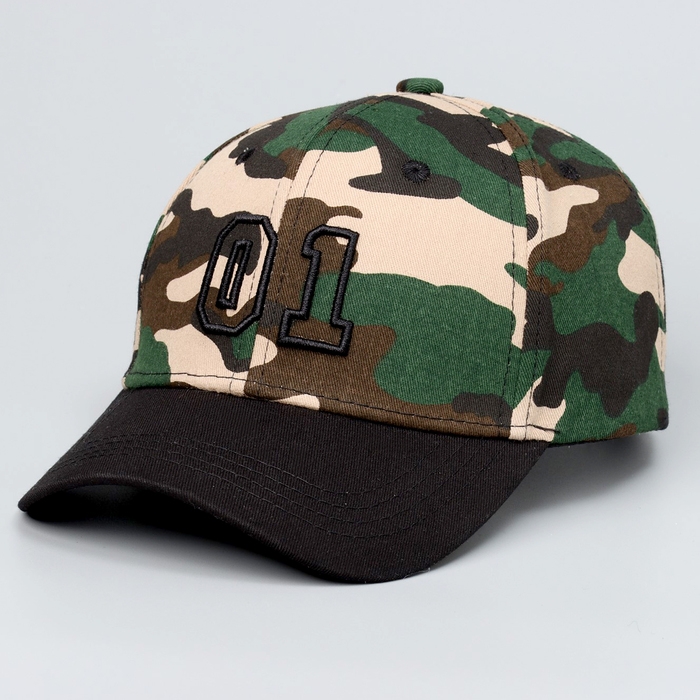 Кепка детская для мальчика &laquo;01&raquo;, цвет хакки, р-р 52-54, 5-7 лет