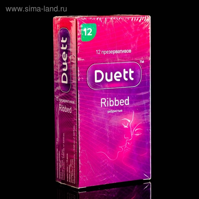 Презервативы DUETT ribbed 12 шт.