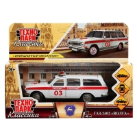 Машина металлическая ГАЗ-2402 &laquo;Волга скорая&raquo;, 12 см, открываются двери и багажник, цвет белый