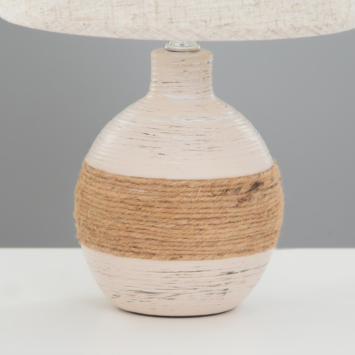 Лампа настольная с абажуром "Шпагат светлый" Е14 23х23х34 см