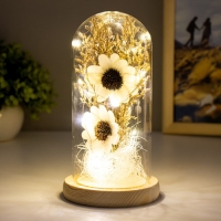 Ночник колба "Цветы" LED от батареек 3хААА 11х11х20 см RISALUX Ночник колба "Цветы" LED от батареек 3хААА 11х11х20 см RISALUX