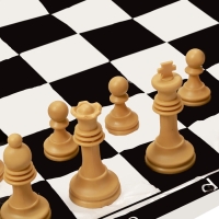 "Шахматные фигуры, пластик, король h-7 см, d-3.2 см