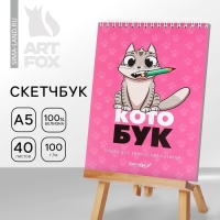 Скетчбук &laquo;Котобук&raquo; А5, 40 л, 100 г/м