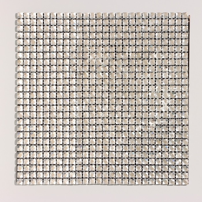 Панель самоклеящаяся 30*30см мозаика клетка серебристая Панель самоклеящаяся 30*30см мозаика клетка серебристая