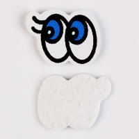 Глаза, набор 50 шт., размер 1 шт. &mdash; 2 &times; 1,6 см, цвет голубой