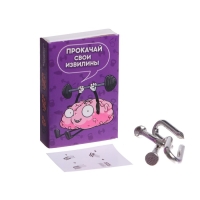 Головоломка &laquo;Пораскинь мозгами&raquo;, металл, МИКС, в шоубоксе