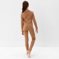 Термобелье для девочки (лонгслив, легинсы) цвет бежевый, рост 140 Термобелье для девочки (лонгслив, легинсы) цвет бежевый, рост 140