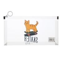 Папка-конверт на молнии формат А6, 180мкр, с рисунком"Звери на скейтборде и сноуборде", МИКС Папка-конверт на молнии формат А6, 180мкр, с рисунком"Звери на скейтборде и сноуборде", МИКС