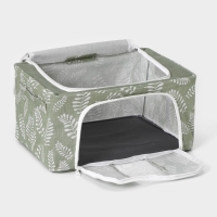 Кофр для хранения вещей Доляна Leaves, 39&times;29&times;20 см, 24 литра, цвет зелёный