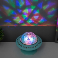Ночник-проектор "Фьюжн" LED 3хLR44 диско, голубой 12х12х10 см RISALUX Ночник-проектор "Фьюжн" LED 3хLR44 диско, голубой 12х12х10 см RISALUX